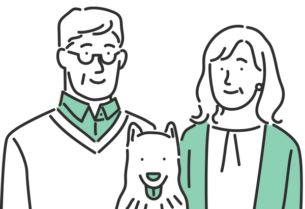 老夫婦のイラスト